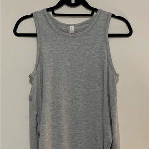 Lululemon grey high low tank
